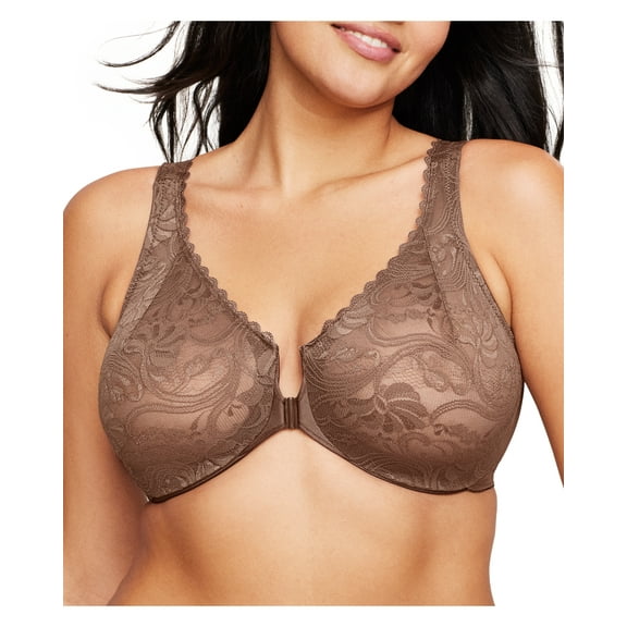 Glamorise WonderWire Front-Closure Stretch Lace Underwire Bra 9245 (Women's & Women's Plus)