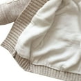 thumbnail image 4 of Esaierr Baby Boys Fleece Sweater Coat Toddler Cardigan Sweater V-Neck Padded Warm Outerwear Jacket for 1-6Y, 4 of 5
