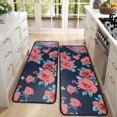 thumbnail image 4 of Kitchen Rugs Sets Of 2,Pioneer Flower Floral Print Pattern Anti Fatigue Kitchen Mat Rugs Non Slip Washable,Decorative Kitchen Floor Mats for Kitchen,Sink,Laundry,17"x47"+17"x47", 4 of 5