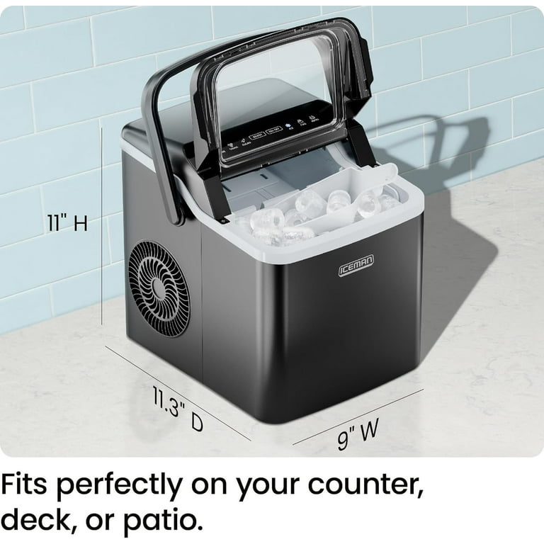 【iceman】 Iceman Compact Bullet Ice Maker with Dual-Size and 0.88lb