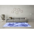 thumbnail image 3 of Ahgly Company Machine Washable Indoor Square Abstract Blue Modern Area Rugs, 7' Square, 3 of 4