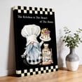 thumbnail image 3 of Canvas Wall Art Farmhouse Chef Canvas Art Print Gnome Cake Dessert Maker Black White Plaid Pictures Wall Decor for Living Room Bedroom Artwork Decorations Stretched Framed Ready to Hang 8"x10", 3 of 9