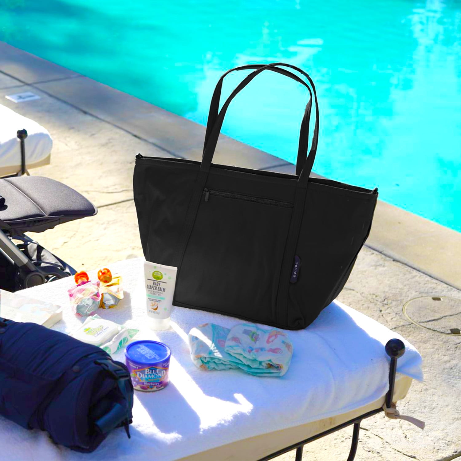 Colugo The Diaper Tote, Baby Diaper Tote Bag, Black