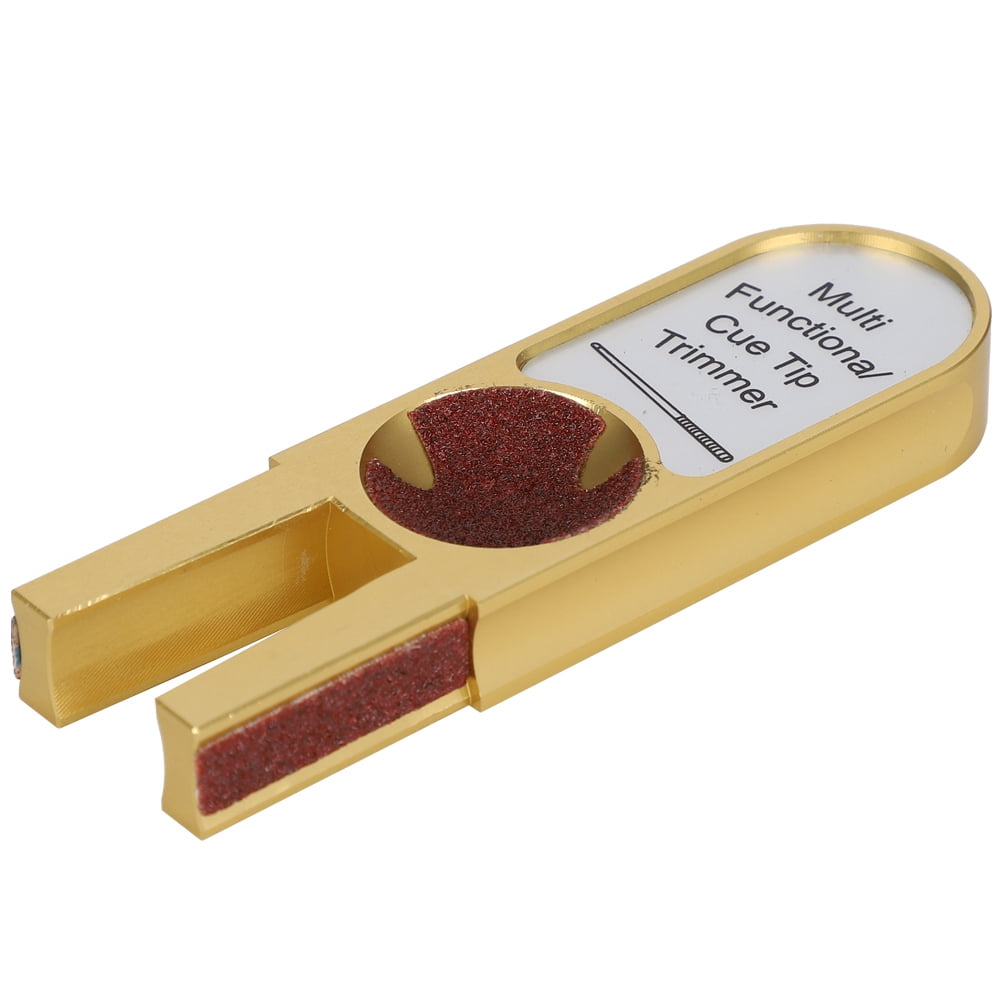 LYUMO Billiards Pool Cue Tip Shaper,Aluminium Alloy Multifunction Gold