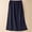 Navy, variant on Sentmoon Long Skirts for Women Trendy Elastic Waist Skirt with Shorts Delightful Solid Color Regular Fit Women Skirt for Travel and Vacation M-2XL
