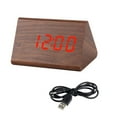 thumbnail image 2 of Ludlz Digital Alarm Clock, with Wooden Electronic LED Time Display, 3 Alarm Settings, Humidity & Temperature Detect, Wood Made Electric Clocks for Bedroom, Bedside, 2 of 8