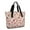 Beige Christmas Santa-2, variant on Tote Bag for Women - Beige Christmas Santa Pattern Shoulder Bag - Large Utility Work Duffle Bag with Zipper Handbag for Travel, Work, Sprots
