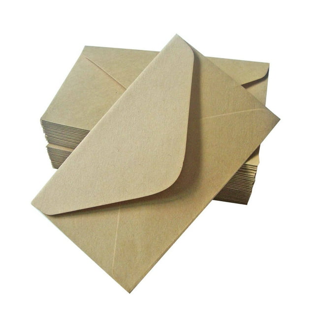 40pcs Classic Import Kraft Paper Envelopes Kraft Paper Invitations Postcard Envelope for Writing Letters
