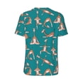 thumbnail image 4 of Easygdp Giraffes Doing Various Yoga Men's Muscle T-Shirt Men's Baseball Short Sleeves, for Gym Workout Athletic with Button - X-Large, 4 of 9