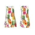 thumbnail image 6 of Defioc Hawaiian Pineappl Pattern Women's Summer Dresses 2025 Beach Casual Sleeveless Tank Loose Sundress Beach Vacation Clothes with Pocket -Small, 6 of 7