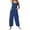 Dark Blue, variant on Summer Workout Jumpsuits for Women Plus Size Wide Leg Baggy Bib Overalls Casual Simple Solid Color Sleeveless Rompers with Pockets for Daily Leisure Wear Dark Blue S