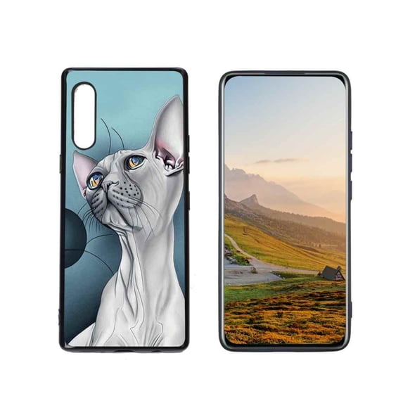 Compatible with LG Velvet 4G Phone Case, sphynx-cat150 Case Silicone Protective for Teen Girl Boy Case for LG Velvet 4G