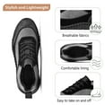 thumbnail image 2 of Mens Hiking Casual Shoes Vintage Leather Lightweight Outdoor Sneakers Lace Up Breathable Non-slip Driving Shoes Black 11 US, 2 of 7