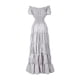 thumbnail image 4 of Faldas largas Vestido largo informal para mujer con cordones y cuello oblicuo, traje diario de corte holgado (gris XXXL) Kuymtek Gris T 3EG para Mujer, 4 of 6