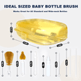 thumbnail image 6 of Smasener Bottle Brush Set, 6-in-1 Baby Bottle Cleaner Kit with Sippy Cleaner, Nipple Brush, Straw Brush, Soap Dispenser, Portable Drying Rack, Baby Travel Essentials Available, Brown and White, 6 of 6