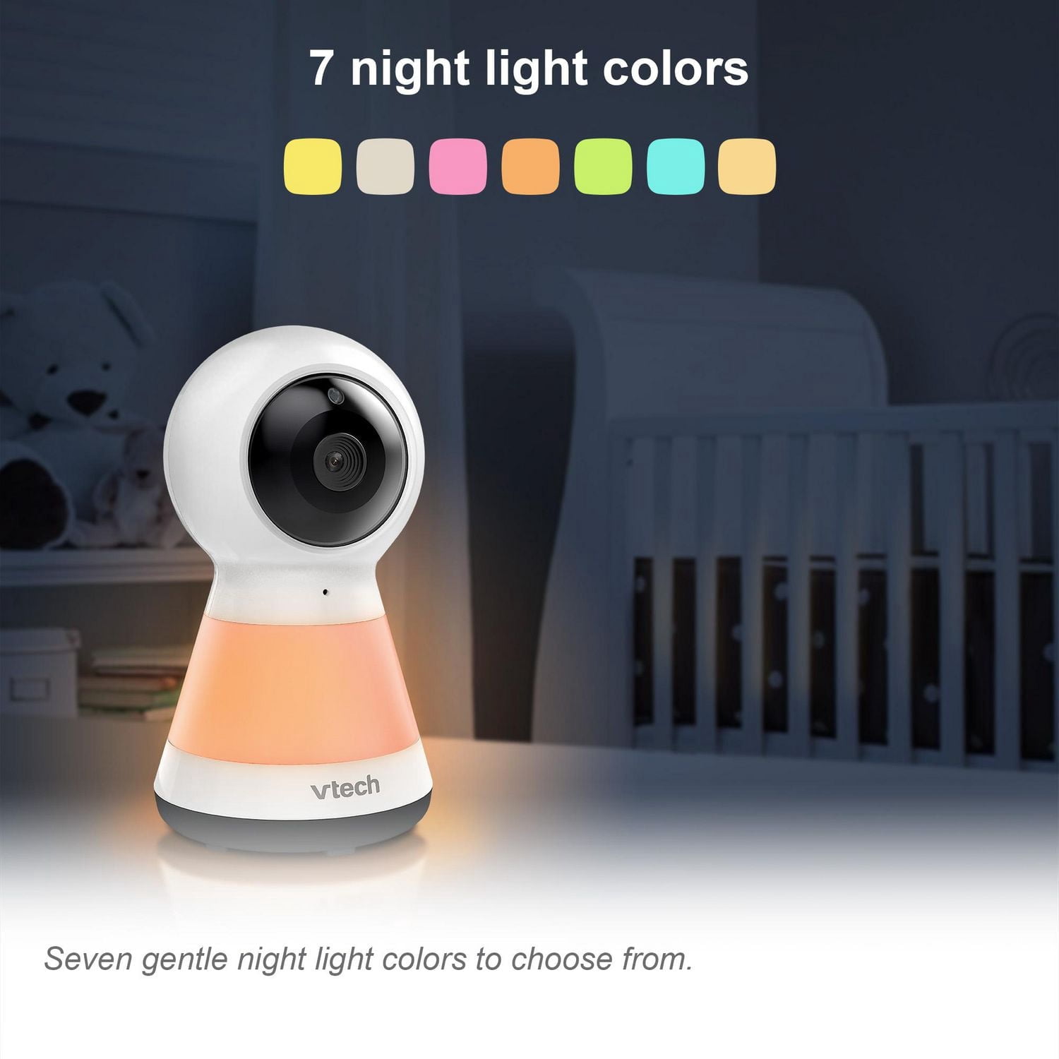 VTech VM5255-2 2 Camera 5” Digital Video Baby Monitor with Pan Scan and Night Light (White)
