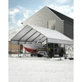 thumbnail image 5 of Tuekys 20'x25'x13' Metal Carport for 2 Cars, Extra Tall Carport, Reinforced Frame and Roof for All-Weather, Permanent Garage for Bass Boats, Full-Sized Pickup Trucks, and Tractors, 5 of 5