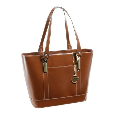 - McKlein ARYA, Ladies' Tote with Tablet Pocket, Top Grain Cowhide Leather, Brown (97714)