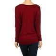thumbnail image 4 of Moa Collection Women's Relaxed Fit Tunic Top Dolman Sleeve Knit Casual Style, 4 of 4
