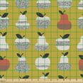 thumbnail image 2 of Fruit Fabric by the Yard, Repetitive Pears Apples Leaves Pop Illustration, Decorative Upholstery Fabric for Sofas and Home Accents, Khaki Multicolor by Ambesonne, 2 of 5