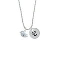 thumbnail image 2 of Delight Jewelry Silvertone Little Bird Initial - I - Silvertone Script Initial Disc - C - Charm Necklace, 20"+3", 2 of 4