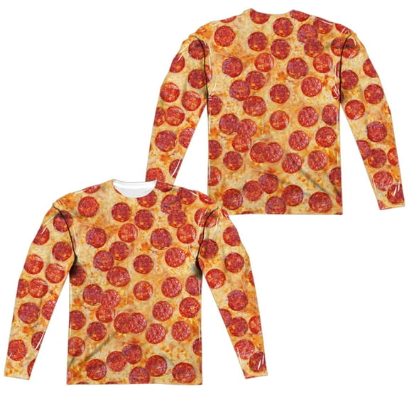 Pizza (Front - Back Print) - Regular Fit Long Sleeve Shirt - Medium