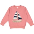 thumbnail image 2 of Inktastic Blue Striped Sailboat Nautical Toddler Sweatshirt, 2 of 4