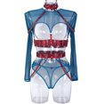 thumbnail image 1 of Ropa interior sexy de tres piezas con cinturón y cuello de estilo europeo y americano para discoteca, 1 of 6