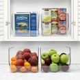 thumbnail image 2 of Sorbus Open Plastic Storage Bins Clear Pantry Organizer Box Bin Containers for Organizing Kitchen Fridge, Food, Snack Pantry Cabinet, Fruit, Vegetables, Bathroom Supplies (4-Pack), 2 of 6