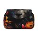 thumbnail image 2 of Disketp Colorful Floral Black Dog Estuche de Lápices de Doble Capa con Tapa Abatible y Cremallera, Organizador Escolar para Adolescentes y Adultos, 2 of 7