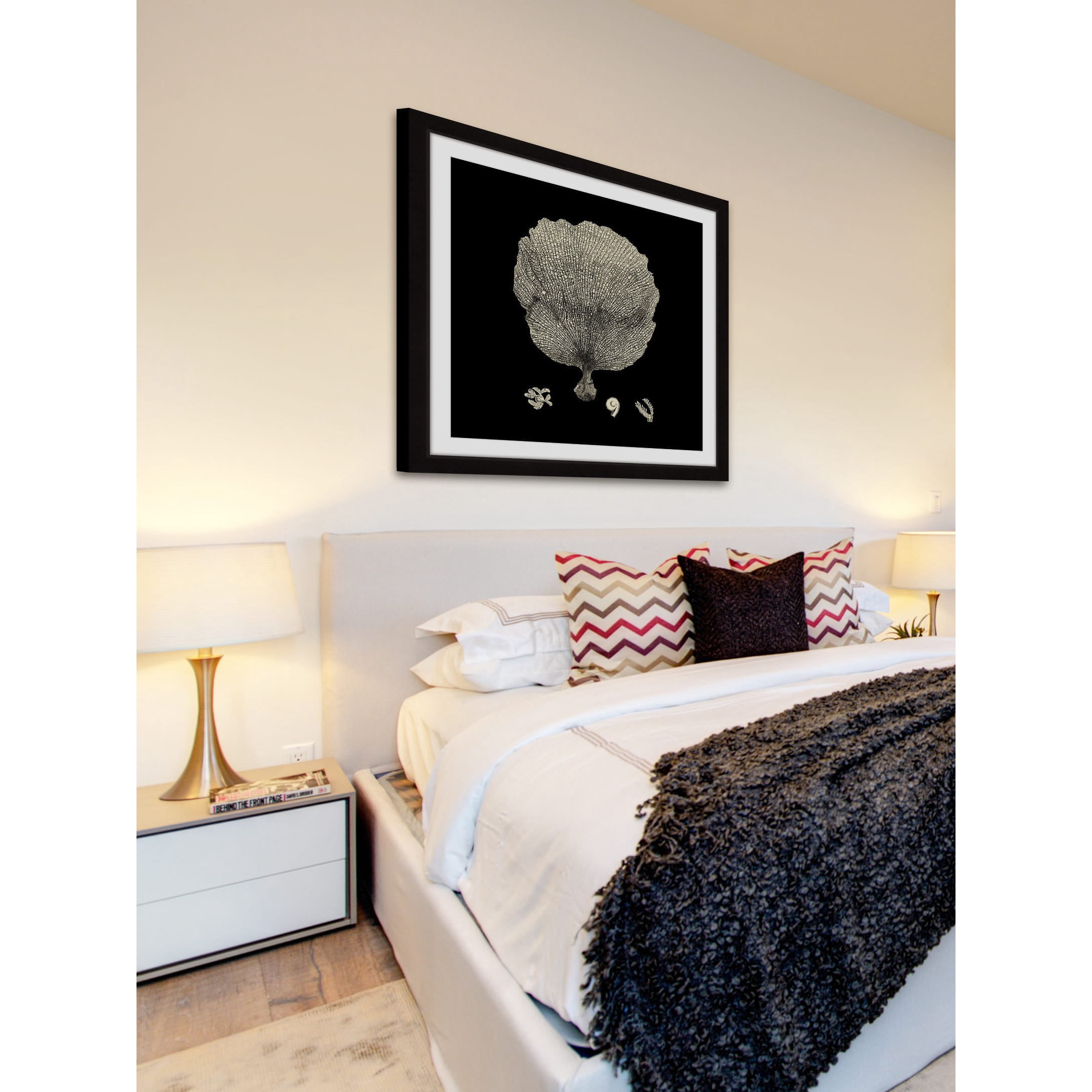Marmont Hill "Black & Tan Coral II" Framed Painting Print
