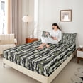 thumbnail image 4 of Castle Fairy Teens Female Men Abstract Camouflage Twin Sheet Sets,Vintage Camo Bedding, 4 of 7