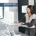 thumbnail image 6 of VIVO White Height Adjustable 38" Standing Desk Monitor Riser, Sit Stand Tabletop, 6 of 8