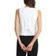 thumbnail image 3 of Chaleco sin mangas de botón y cuello en V para mujer Inspire Chic, color crema blanco, talla S, 3 of 6