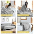 thumbnail image 2 of Kasentex  Knitted Throw Blanket Soft Waffle Throw with Decorative Color and Design for Couch Sofa, Office and Bed Grey 60 x 80, 2 of 5