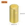 thumbnail image 2 of Uxcell 100 Pack Heat Shrink Wrap Sleeves with Tear Tab Wine Shrink Cap, Gold/Gold, 2 of 5