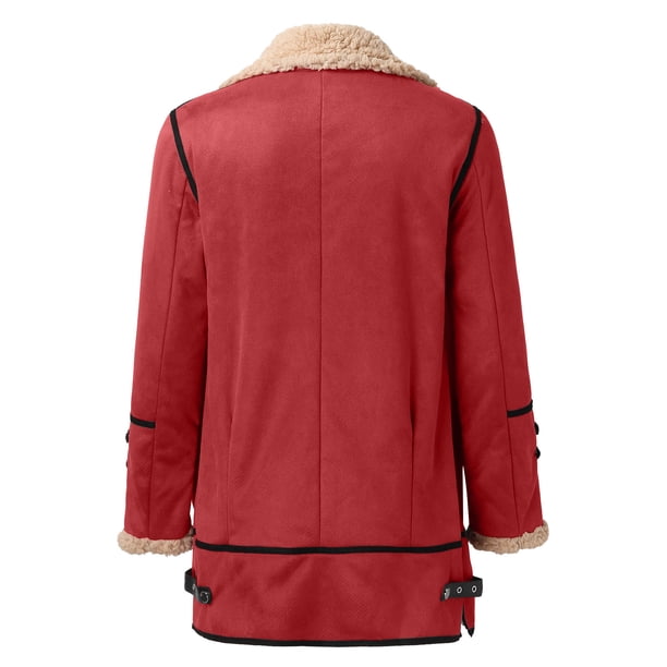 Hombre Abrigo De Invierno Chaqueta De Gamuza Sintética Chaqueta De Lana Exterior Casual Mantiene Abrigado Bolsillo Otono Invierno Plano Ropa De Calle  P19408374
