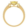 thumbnail image 4 of Solitaire with Accents Engagement Ring for Women - 2.27ct Simulated Yellow Diamond in 14K Yellow Gold Promise Ring, 4 of 7
