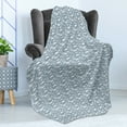 thumbnail image 4 of Rain Soft Flannel Fleece Throw Blanket, Nursery Concept Repetitive Pattern Overlapping Clouds and Rainfalls, Cozy Plush for Indoor and Outdoor Use, 50" x 70", Baby Blue Blue Grey, by Ambesonne, 4 of 5
