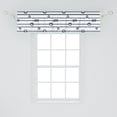 thumbnail image 2 of Ambesonne Navy Window Valance, Sea Marine Nautical Knots, 42" x 12", Navy Blue and White, 2 of 3
