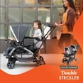 thumbnail image 5 of Baby Trend Double Stroller & 2 Ally 35 Infant Car Seat Combo Set, Magnolia, 5 of 13