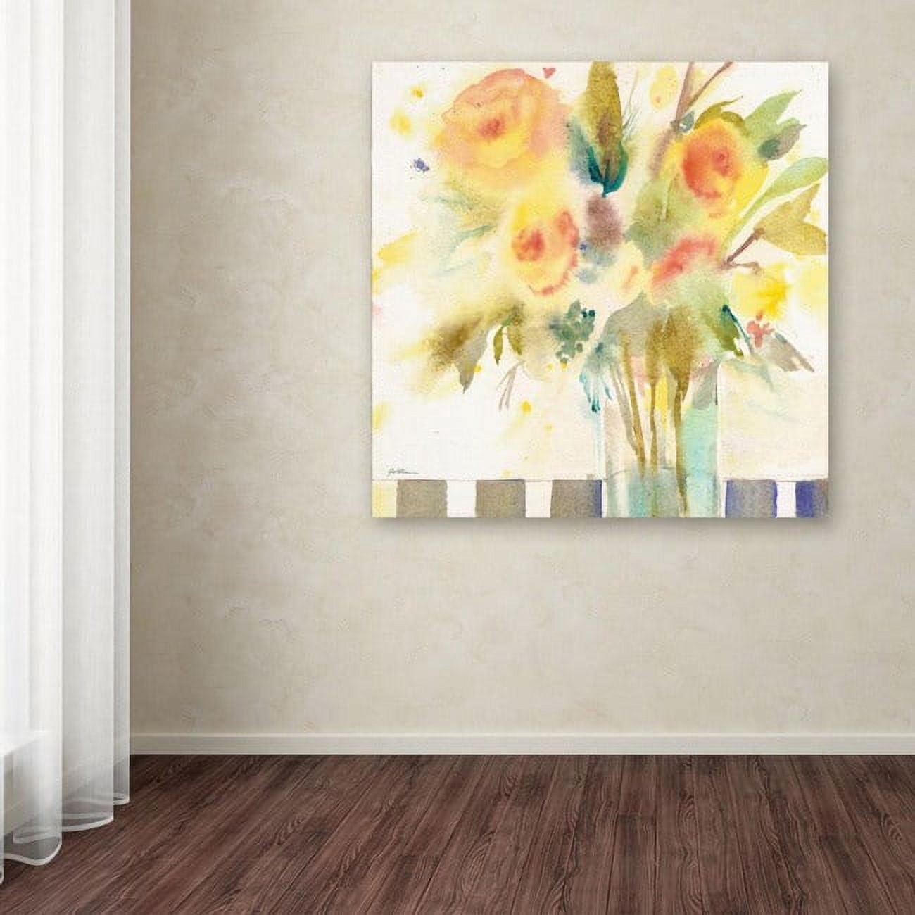 Trademark Fine Art "The Striped Table" Canvas Wall Art by Sheila Golden