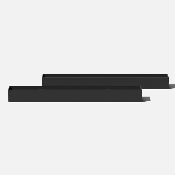 GEO Series Trough Planter - Black 2 Pack