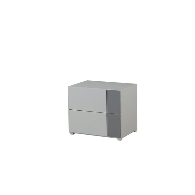 ACME Byrde Table de Chevet Gris Clair et Gris Foncé