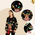 SYNCFUN Light Up Ugly Christmas Sweaters for Women,Funny LED Reindeer ...