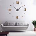 thumbnail image 5 of Ounissouiy Nuevo estilo 2019 Reloj de pared 3D Metal fresco Número simple Etiqueta engomada del espejo DIY Reloj de pared silencioso moderno para la Decoración del hogar Café Ounissouiy JJ24735-04B, 5 of 5