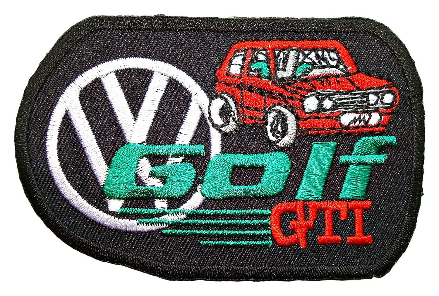 VW Volkswagen Rabbit Golf GTI MK1 Club Logo Shirts Embroidered Patch  x   Logo Sew Ironed On Badge Embroidery Applique Patch. 