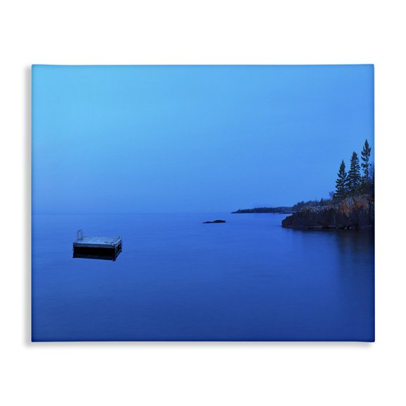Stupell Industries Rustic Lodge Lake Shore Landscape Photograph Canvas Art, 20 x 16, by James McLoughlin