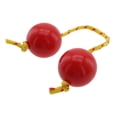 thumbnail image 3 of Œufs de Sable Asalato Shakers Africains Instrument de Percussion à Boule de Bout de Doigt Rythmique Rouge, 3 of 8