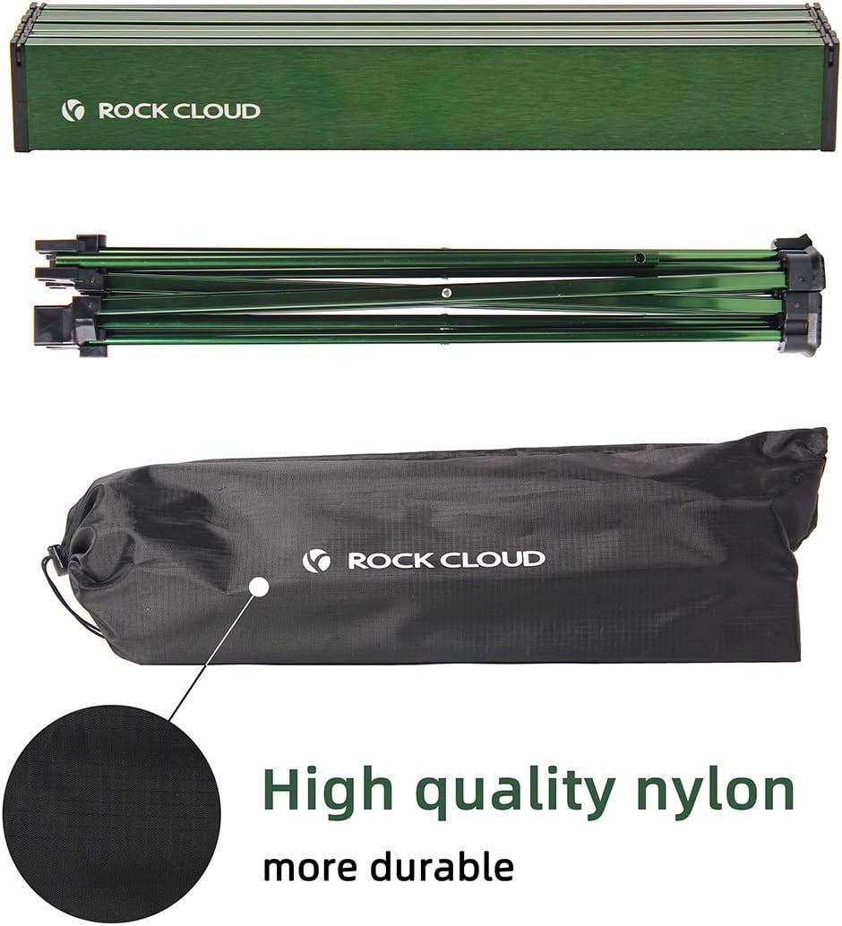 Ultralight Folding Camping Table, Aerospace Aluminum Portable Backpacking Table with Detachable 600D Polyester Storage Bag, Upgraded Nylon Hinges Supports 60 LBS for Hiking Fishing Beach Picnic